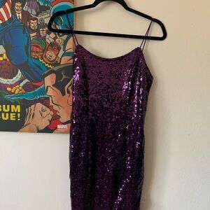 Lulus Purple Sequin Dress